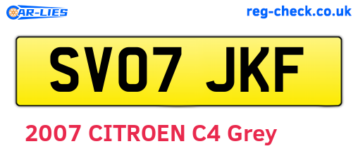 SV07JKF are the vehicle registration plates.