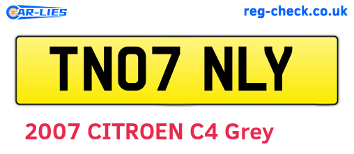 TN07NLY are the vehicle registration plates.