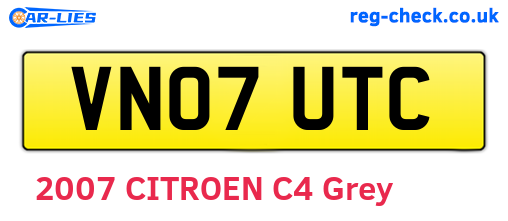 VN07UTC are the vehicle registration plates.