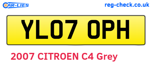 YL07OPH are the vehicle registration plates.