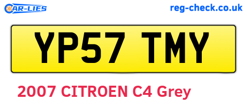 YP57TMY are the vehicle registration plates.