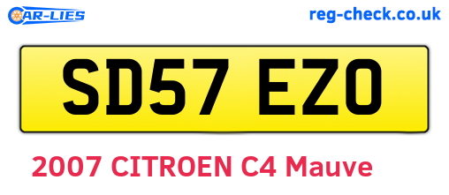 SD57EZO are the vehicle registration plates.