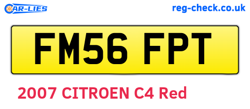 FM56FPT are the vehicle registration plates.