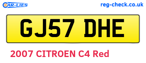 GJ57DHE are the vehicle registration plates.