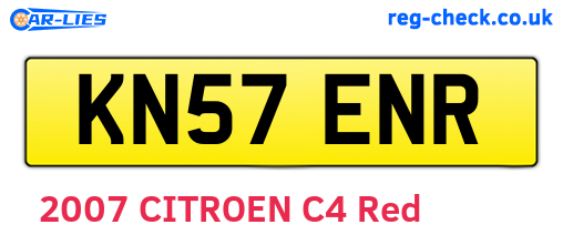 KN57ENR are the vehicle registration plates.