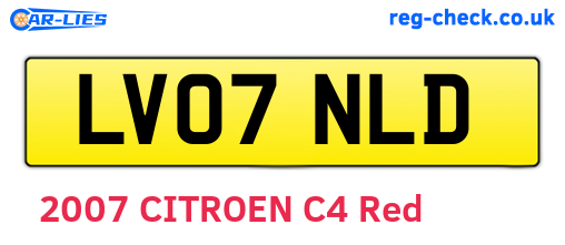 LV07NLD are the vehicle registration plates.