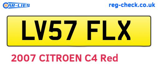 LV57FLX are the vehicle registration plates.