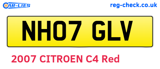 NH07GLV are the vehicle registration plates.