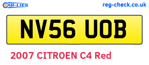 NV56UOB are the vehicle registration plates.