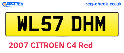 WL57DHM are the vehicle registration plates.