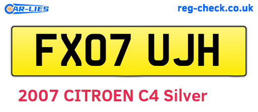 FX07UJH are the vehicle registration plates.