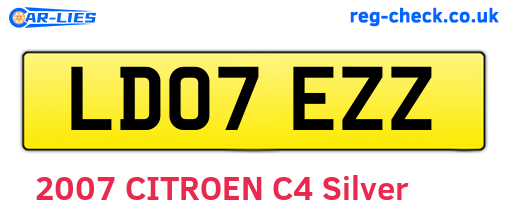 LD07EZZ are the vehicle registration plates.