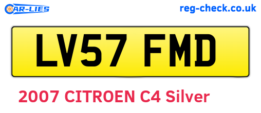 LV57FMD are the vehicle registration plates.