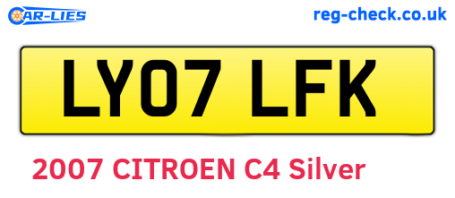 LY07LFK are the vehicle registration plates.