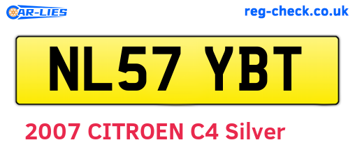 NL57YBT are the vehicle registration plates.