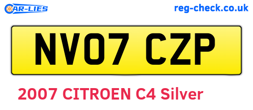 NV07CZP are the vehicle registration plates.