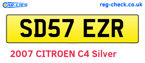 SD57EZR are the vehicle registration plates.