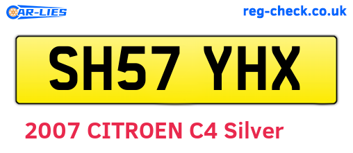 SH57YHX are the vehicle registration plates.
