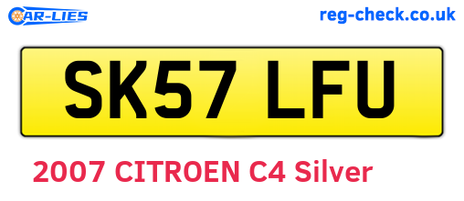 SK57LFU are the vehicle registration plates.