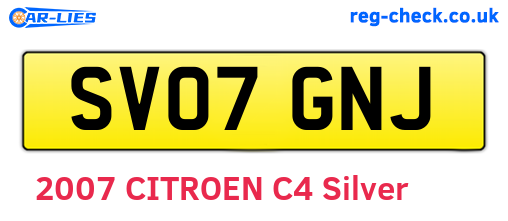 SV07GNJ are the vehicle registration plates.