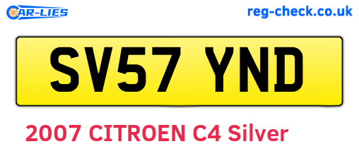 SV57YND are the vehicle registration plates.