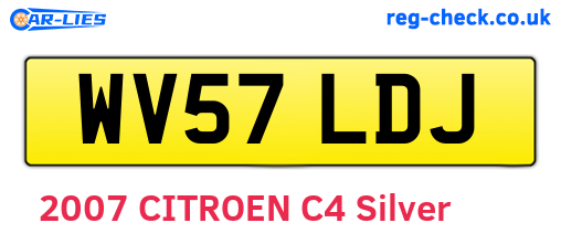 WV57LDJ are the vehicle registration plates.