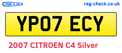 YP07ECY are the vehicle registration plates.