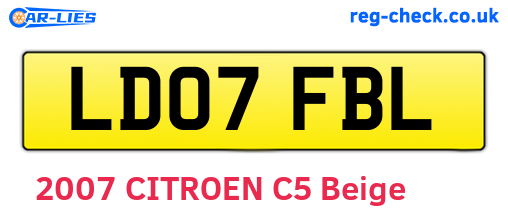 LD07FBL are the vehicle registration plates.
