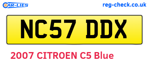 NC57DDX are the vehicle registration plates.
