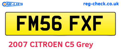 FM56FXF are the vehicle registration plates.