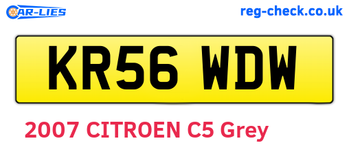 KR56WDW are the vehicle registration plates.