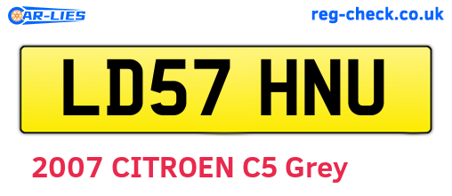 LD57HNU are the vehicle registration plates.