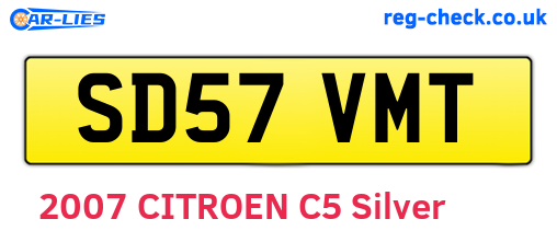 SD57VMT are the vehicle registration plates.