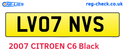 LV07NVS are the vehicle registration plates.