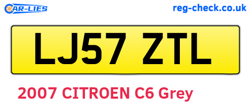 LJ57ZTL are the vehicle registration plates.