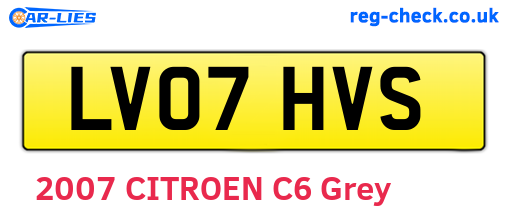 LV07HVS are the vehicle registration plates.