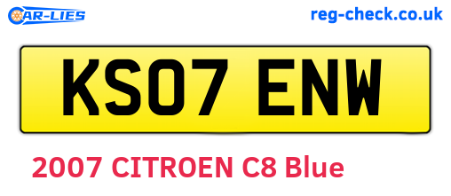 KS07ENW are the vehicle registration plates.