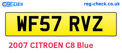 WF57RVZ are the vehicle registration plates.