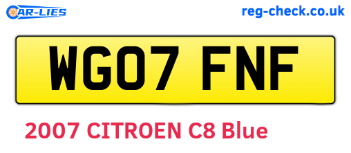 WG07FNF are the vehicle registration plates.