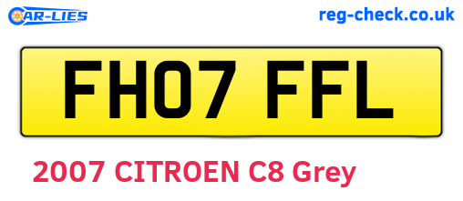 FH07FFL are the vehicle registration plates.