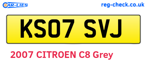 KS07SVJ are the vehicle registration plates.