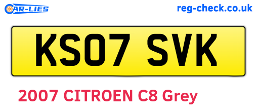 KS07SVK are the vehicle registration plates.