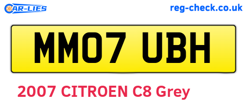 MM07UBH are the vehicle registration plates.