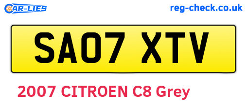 SA07XTV are the vehicle registration plates.