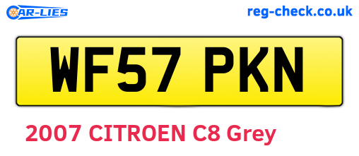 WF57PKN are the vehicle registration plates.