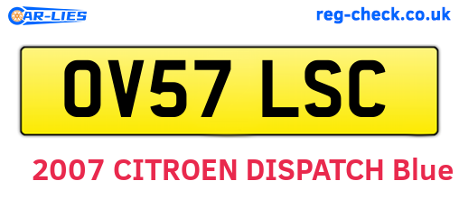 OV57LSC are the vehicle registration plates.