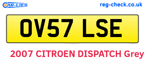 OV57LSE are the vehicle registration plates.
