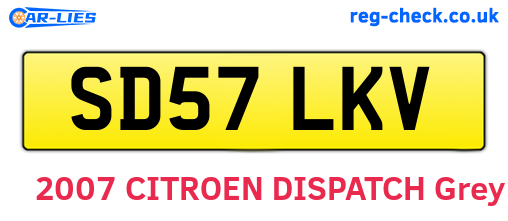 SD57LKV are the vehicle registration plates.