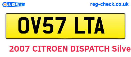 OV57LTA are the vehicle registration plates.