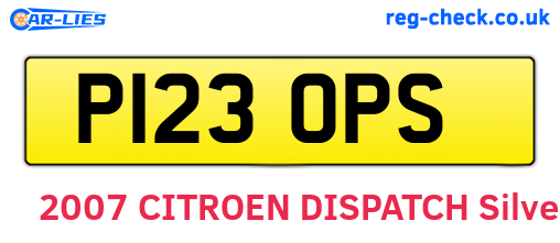 P123OPS are the vehicle registration plates.
